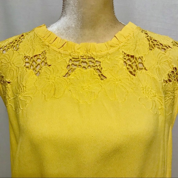 Loft Plus Size NWT Yellow Floral Ruffle Dress Women Various - Picture 2 of 14